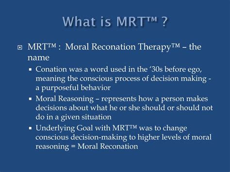 steps of the curriculum. . Moral reconation therapy steps